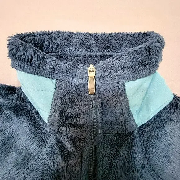Columbia Blue Aqua Plush Fleece Zip Jacket Women’s Small Soft Warm Cozy Layer - Picture 5 of 12